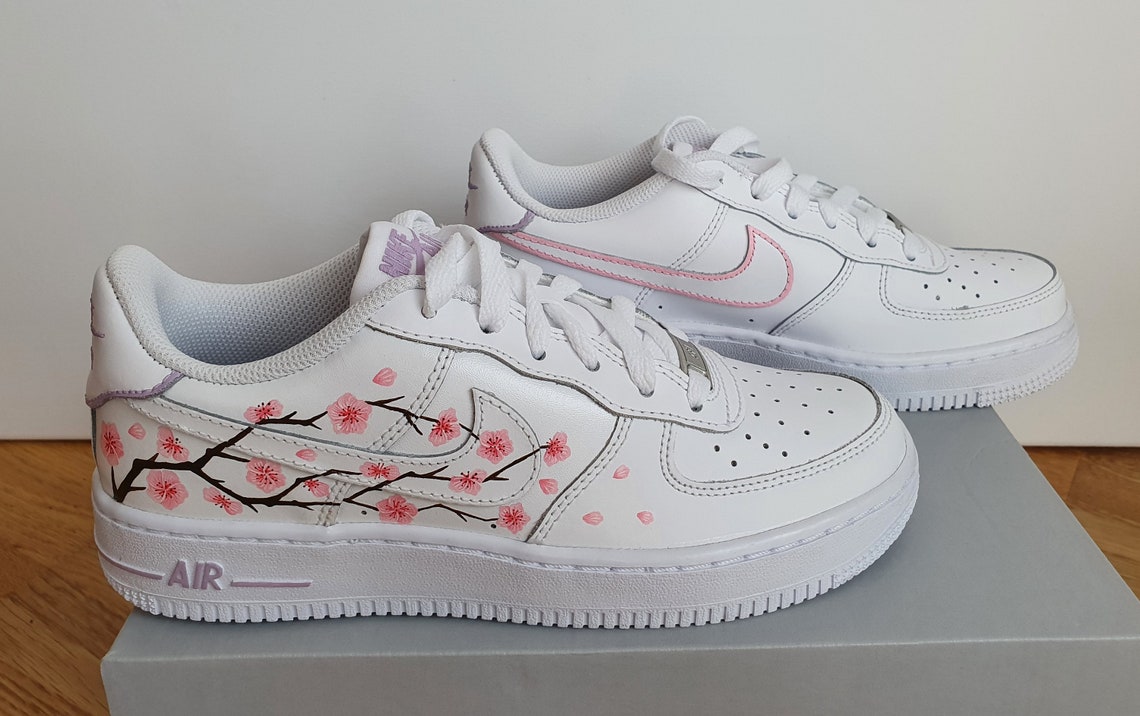 Cherry Blossom custom Nike Air Force 1. permanent hand-painted | Etsy