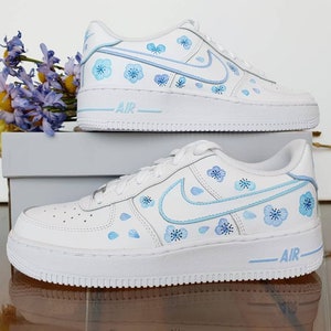 Flores multimarañas: Nike Air Force 1 personalizadas pintadas | Etsy México