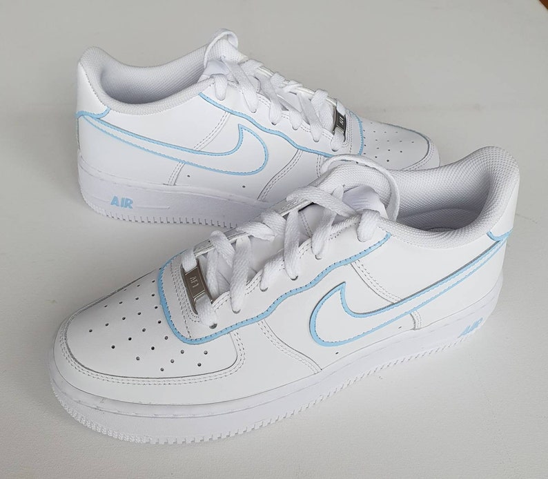 Purple painted tick design Custom Nike Air Force 1. For | Etsy