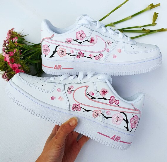 Cherry blossom painted shoes Clearance
