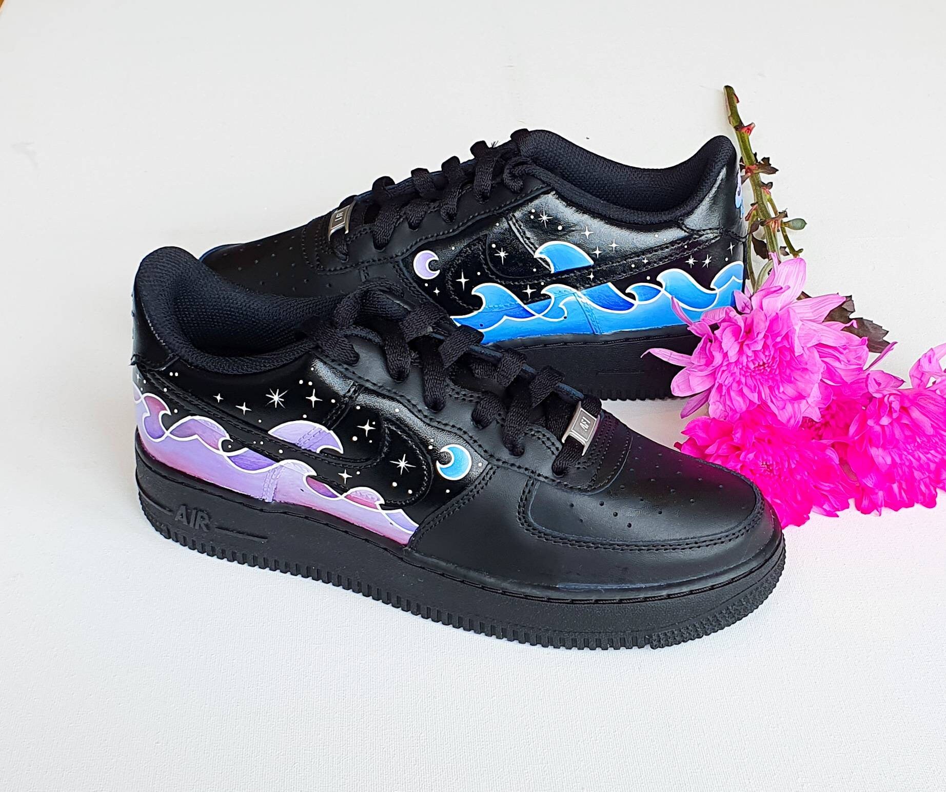 air force 1 fade black