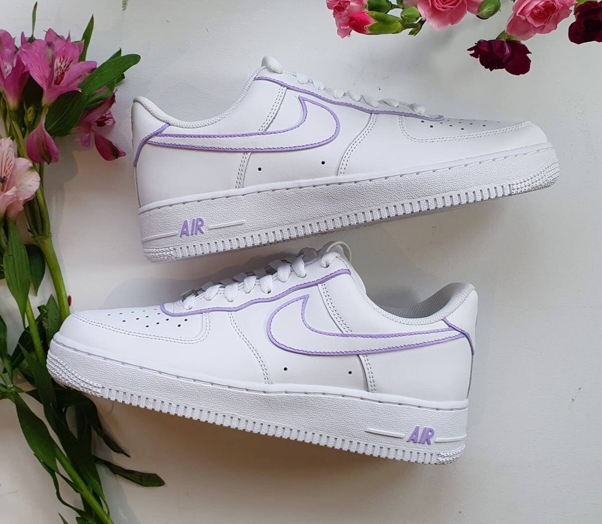 nike air force 1 purple tick