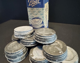 Original Box of Twelve Ball Zinc Canning Lids - Regular Size