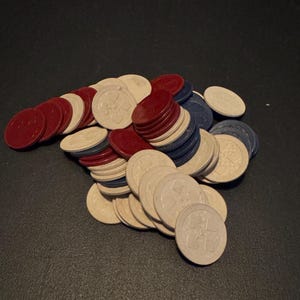 Poker Chips - Plastic - Wooden
