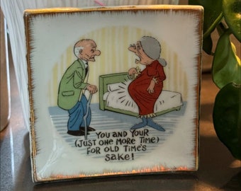 Vintage Bradley Exclusive Ceramic Risque / Naughty Ceramic Dish / Ashtray - Made in Japan