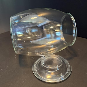 Clear Glass Bartlett Collins Cookie Jar