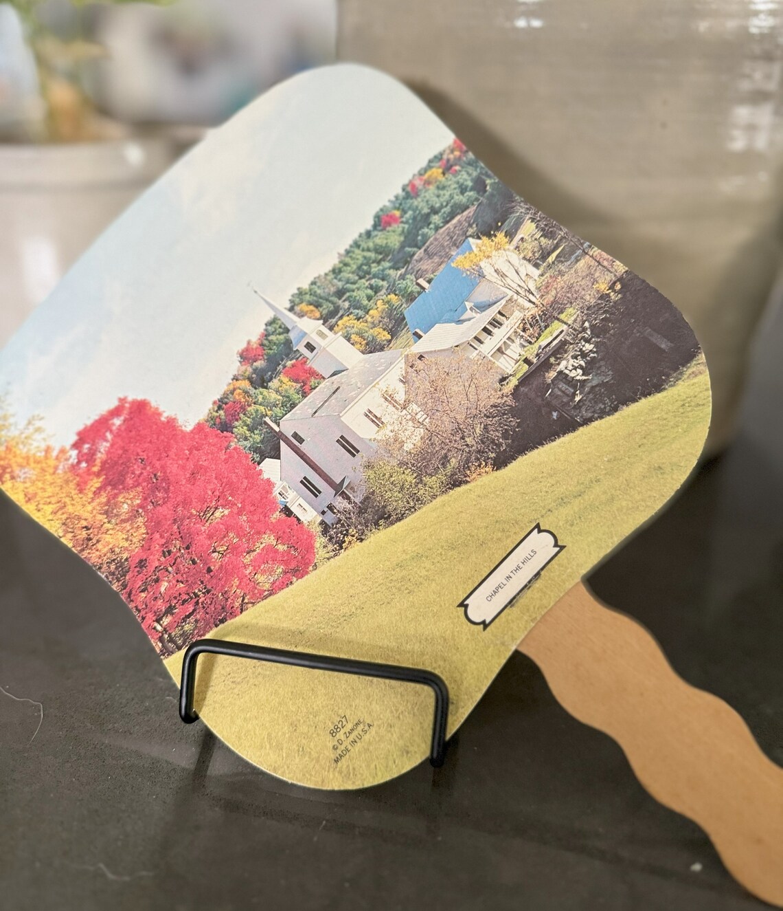 Vintage Handheld Church Fan Cardboard on Wood Handle Etsy