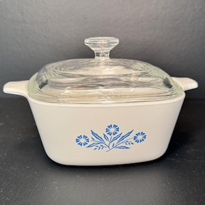Corning Ware Cornflower Blue Casserole Dish P-43-B - 2 3/4 Cup with Lid