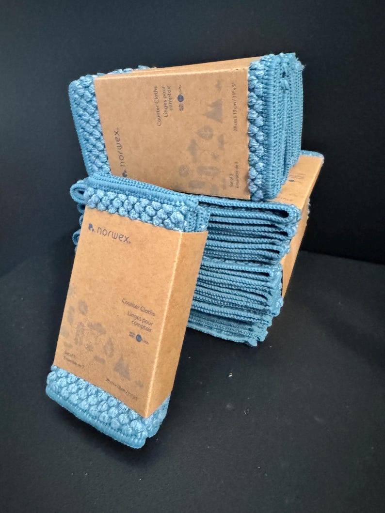 Norwex Counter Cloths (Set of 3) - Sea Mist, Navy, & Teal - Thumbnail 3