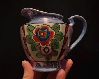 Hand Painted Porcelain Lusterware Creamer - Japan
