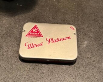 Vintage Ultrex Platinum Prophylactic Tin - Dean Rubber Manufacturing Company