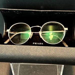 Prada Gold Metal Eyeglass Frames with Case - DP7721315 - Made in Italy