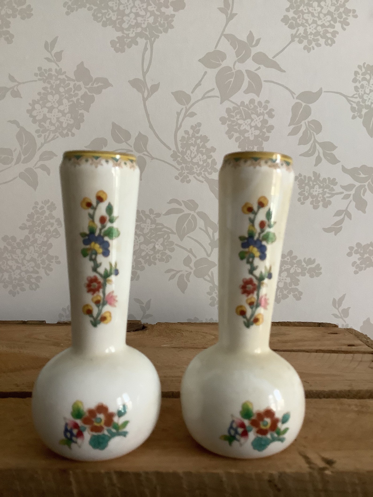 Coalport Ming Rose Bud Vases Etsy UK