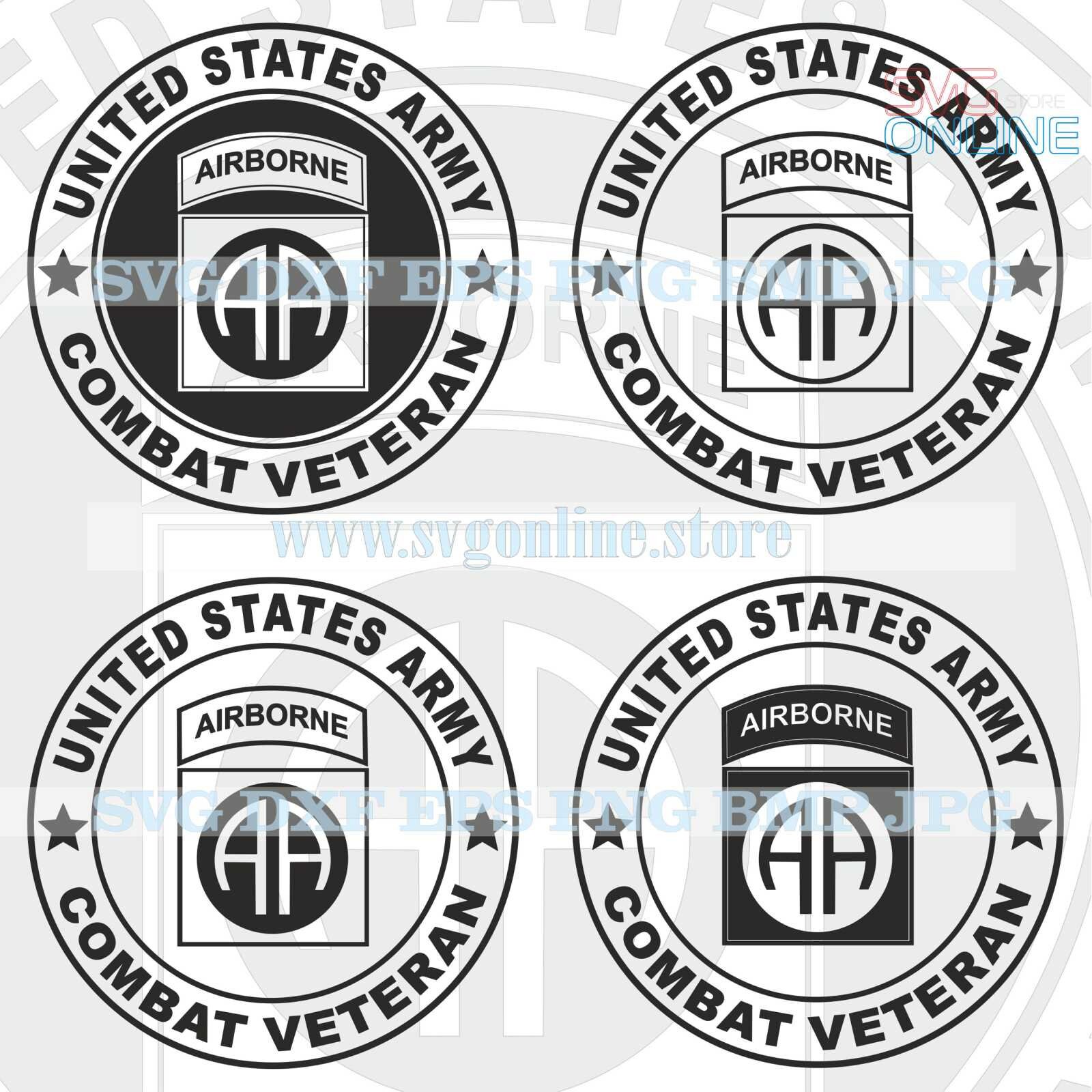 United States Army Combat Veteran SVG dxf png clipart vector | Etsy