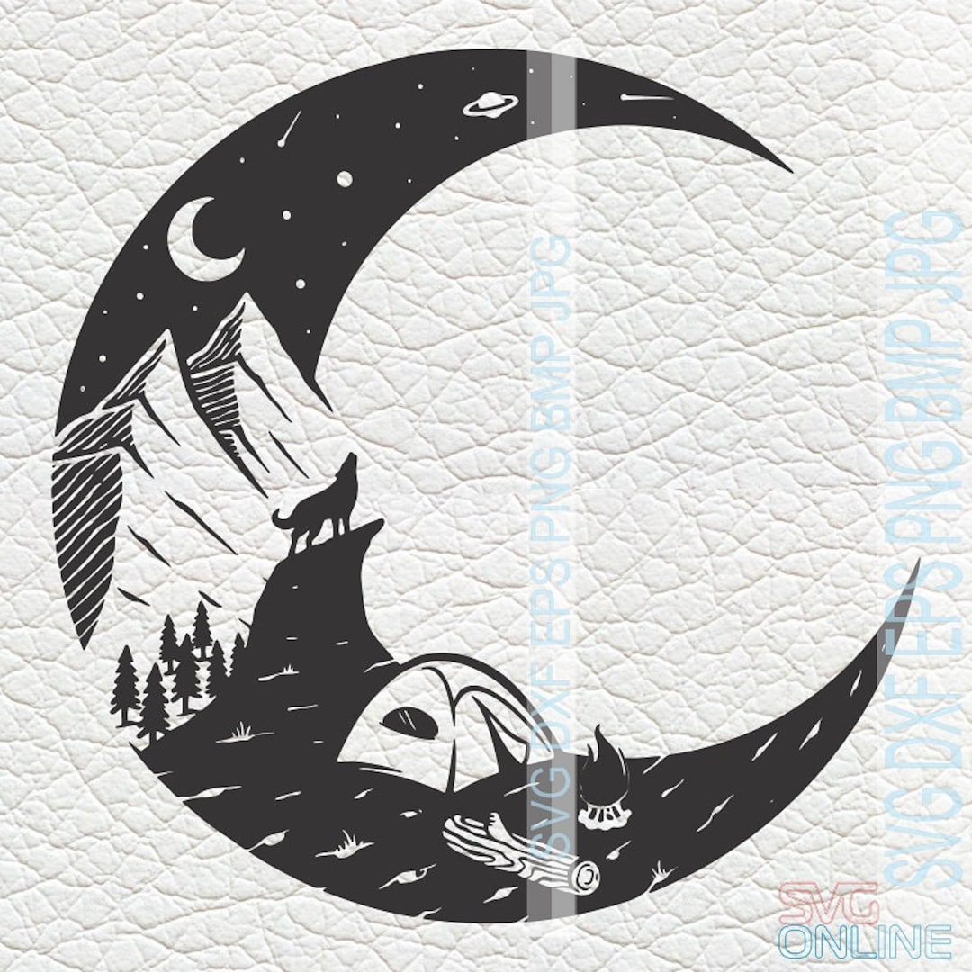 Moon SVG Dxf Png Clipart Vector Cricut Cut Cutting Cnc - Etsy Ireland