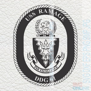 USS RAMAGE DDG 61 svg dxf png clipart vector cricut cut cutting cnc