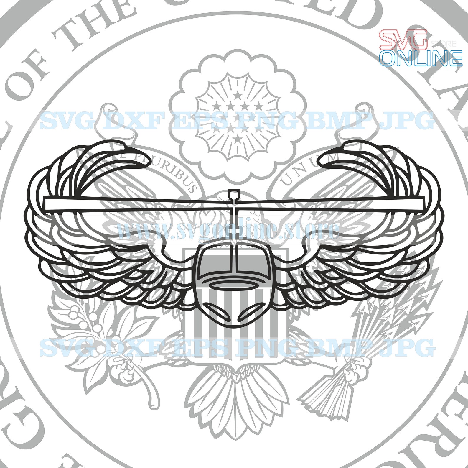 US Army Air Assault Wings SVG dxf png clipart vecteur cricut coupe ...