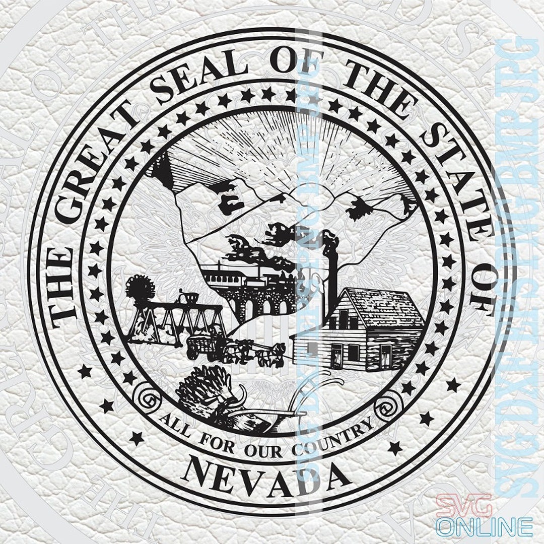 Nevada State Seal SVG Dxf Png Clipart Vector Cricut Cut Cutting Cnc Etsy