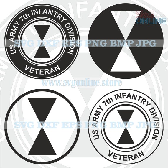 US Army 7th Infantry Division SVG Dxf Png Clipart Vector - Etsy