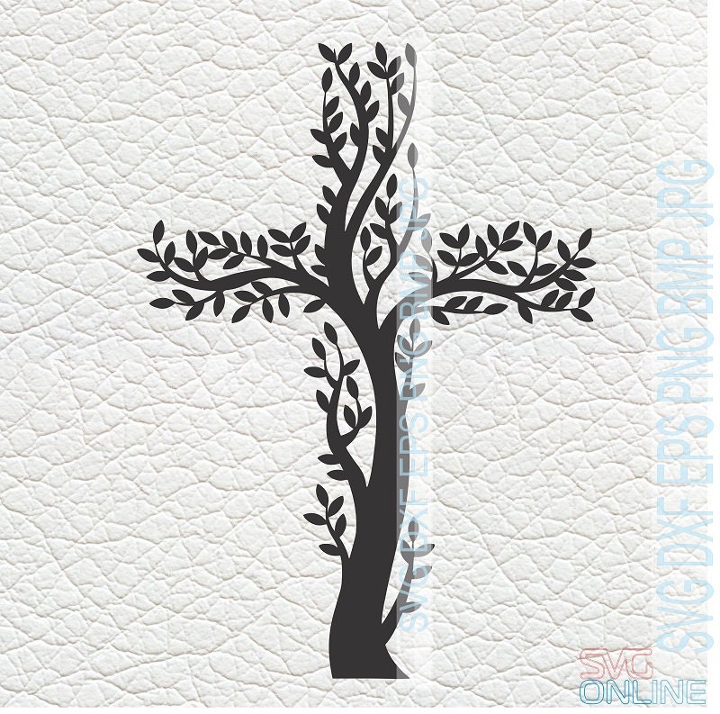 Cross Tree SVG Dxf Png Clipart Vector Cricut Cut Cutting Cnc - Etsy
