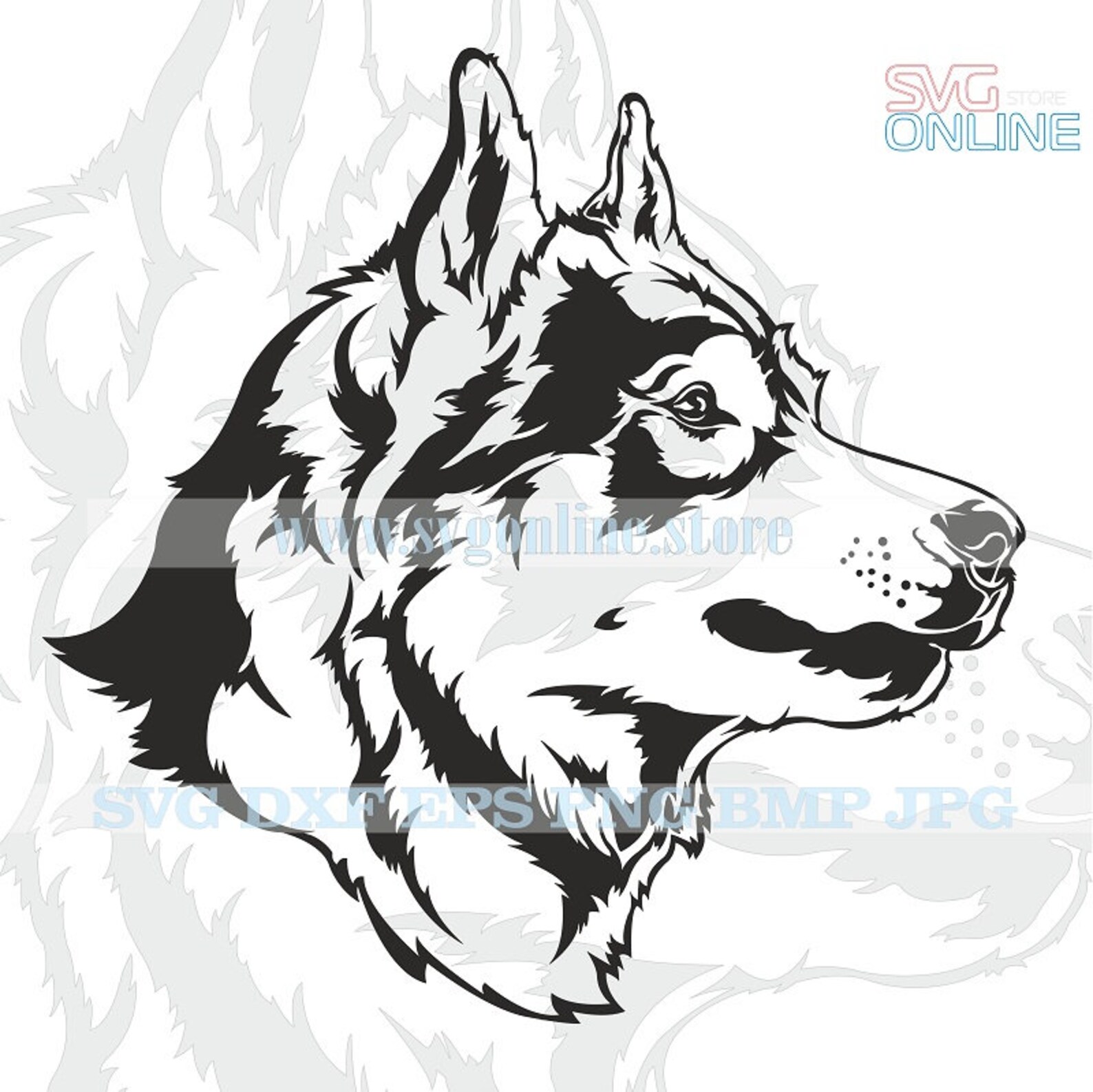 Siberian husky SVG dxf png clipart vector cricut cut cutting | Etsy
