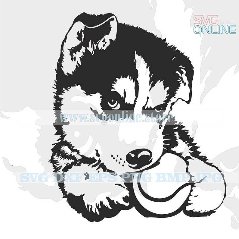 Husky Puppy SVG Dxf Png Clipart Vector Cricut Cut Cutting Cnc - Etsy