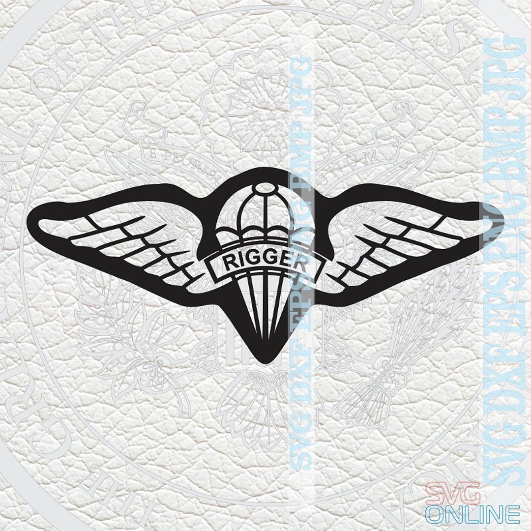 US Army Rigger Wings SVG Dxf Png Clipart Vector Cricut Cut Cutting Cnc ...