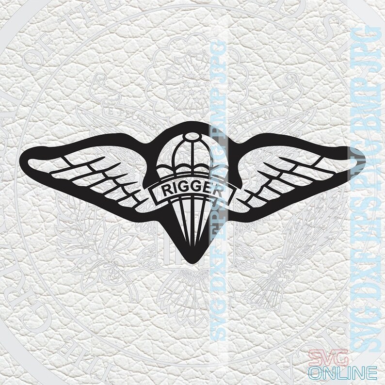 Buy US Army Rigger Wings SVG Dxf Png Clipart Vector Cricut Cut Online 