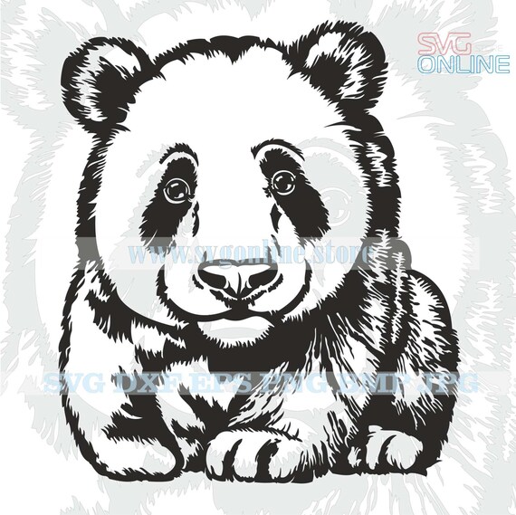 Panda SVG Dxf Png Clipart Vector Cricut Cut Cutting Cnc | Etsy