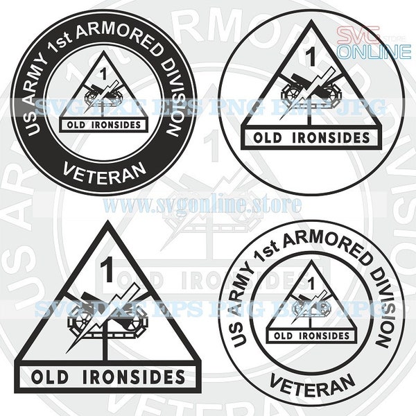 1st armored division SVG dxf  clipart vector cricut cut cutting cnc
