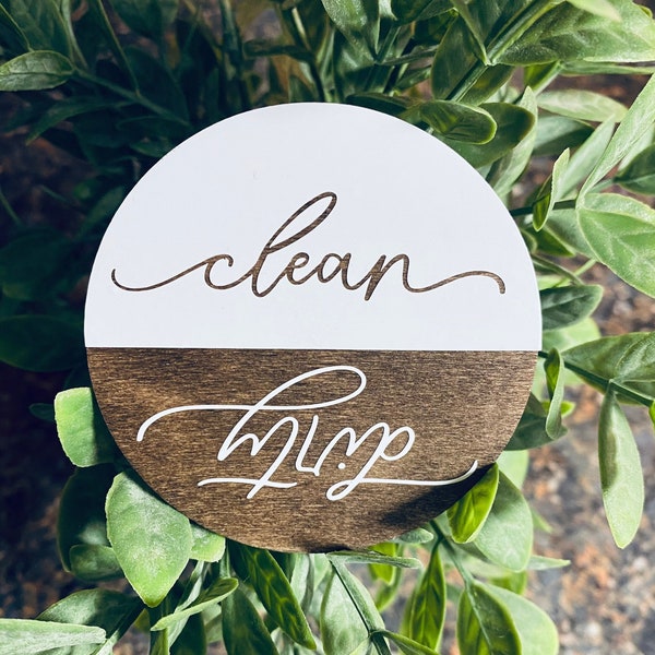 Dishwasher Magnet, Kitchen Dishwasher Dirty Clean Magnet, Dishwasher Reminder Sign, Wedding Gift, Housewarming Gift, Gift for Homeowners