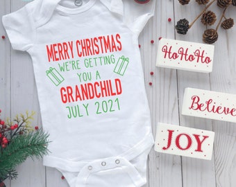 December Baby Announcement, Pregnancy Announcement, Christmas Baby Announcement, Bodysuit Baby Announcement, Winter Baby Announcement