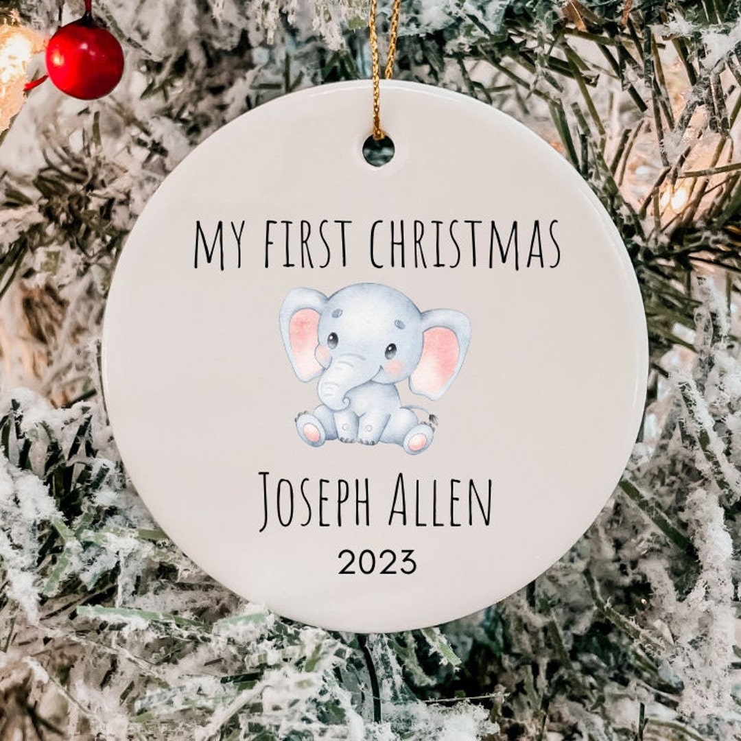 Baby's First Christmas Elephant Ornament 