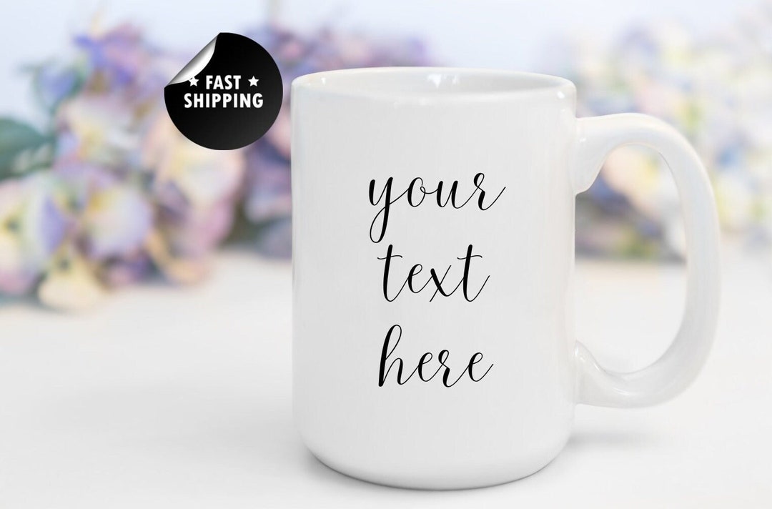Personalized Text Coffee Mug Birthday Gift, Custom Mug Gift for Mom