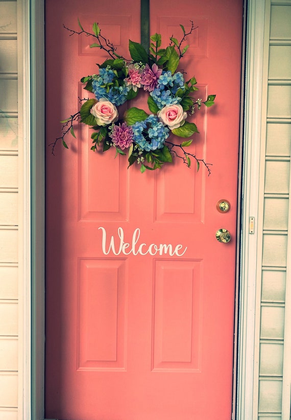 Welcome Door Decal Front Door Decal Wall Decor Vinyl | Etsy