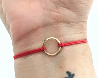 Good karma bracelet, red string bracelet, karma bracelet, circle bracelet, kabbalah bracelet