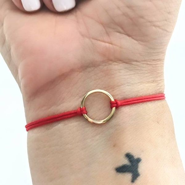 Good karma bracelet, red string bracelet, karma bracelet, circle bracelet, kabbalah bracelet