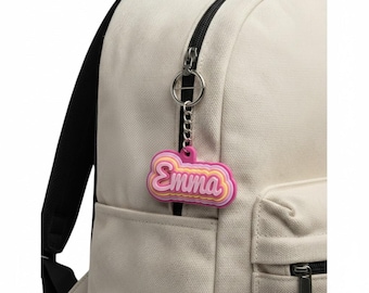 3D Printed Custom Name Keychain: Personalized PLA Bag Tag, Backpack Accessory
