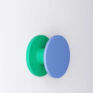 Colorful round wall hooks: modern geometric decor image 9