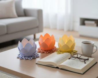 Lotus LED Tea Light Holders: Festive Home Decor