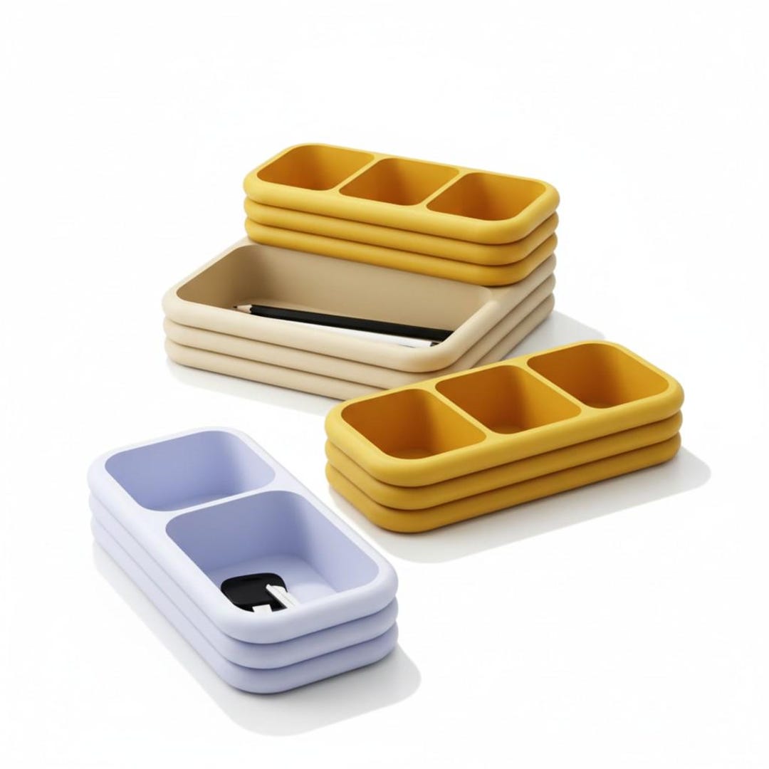 Stackable Modular Desk Trays | Multiple Configurations | Minimalist ...