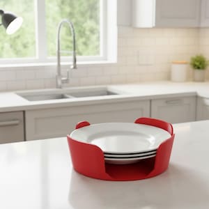 Plate & Bowl Holder for RV Camper Van | Stackable Organizer | Kitchen Cabinet Storage