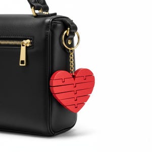 Interlocking Articulated Keychain  - Hearts, Flowers, Leaves & Fish