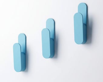Modern Minimalist Adhesive Wall Hooks - No Drill Storage Solution