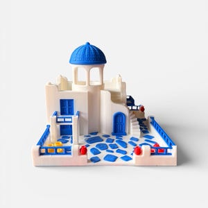 Santorini Greece Miniature | Mediterranean Home Decor | Greek Island Model | Travel Lover Gift image 10