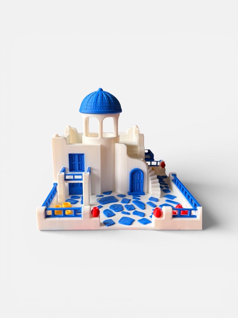 Santorini Greece Miniature | Mediterranean Home Decor | Greek Island Model | Travel Lover Gift image 10