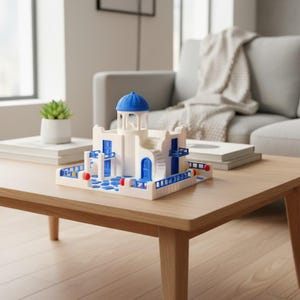 Santorini Greece Miniature | Mediterranean Home Decor | Greek Island Model | Travel Lover Gift image 1