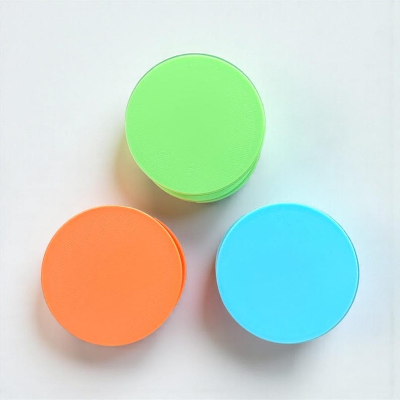 Colorful round wall hooks: modern geometric decor image 7