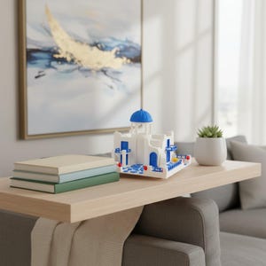 Santorini Greece Miniature | Mediterranean Home Decor | Greek Island Model | Travel Lover Gift image 6