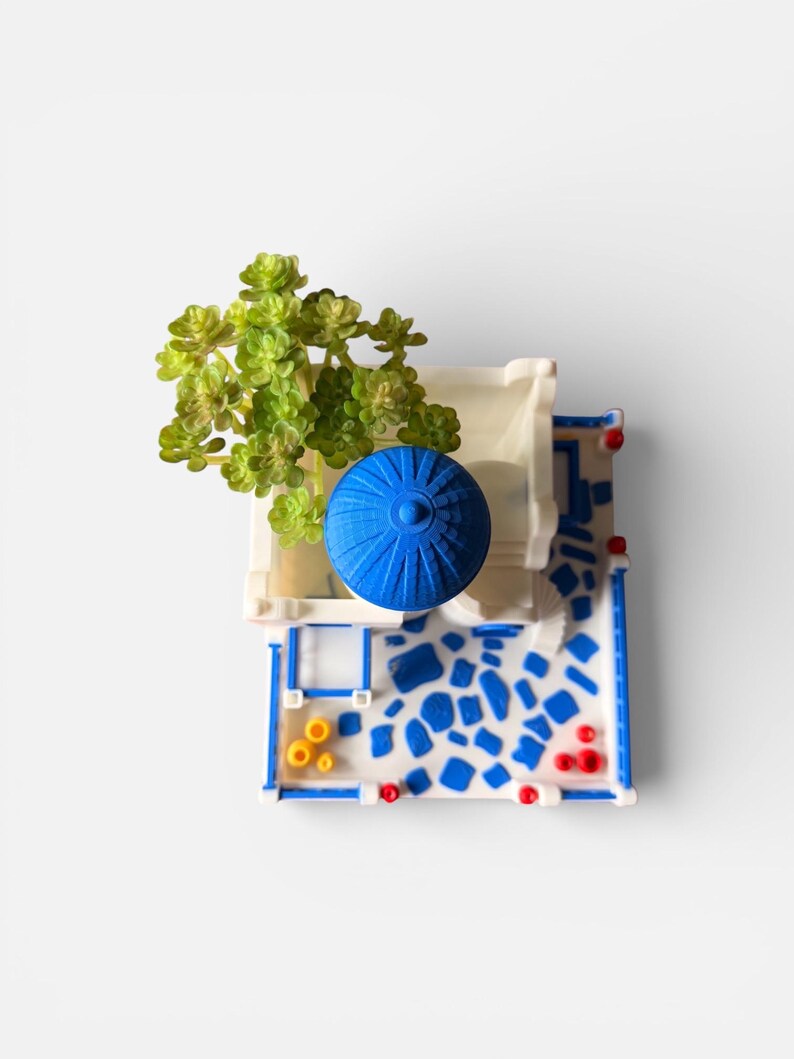Santorini Greece Miniature | Mediterranean Home Decor | Greek Island Model | Travel Lover Gift image 14